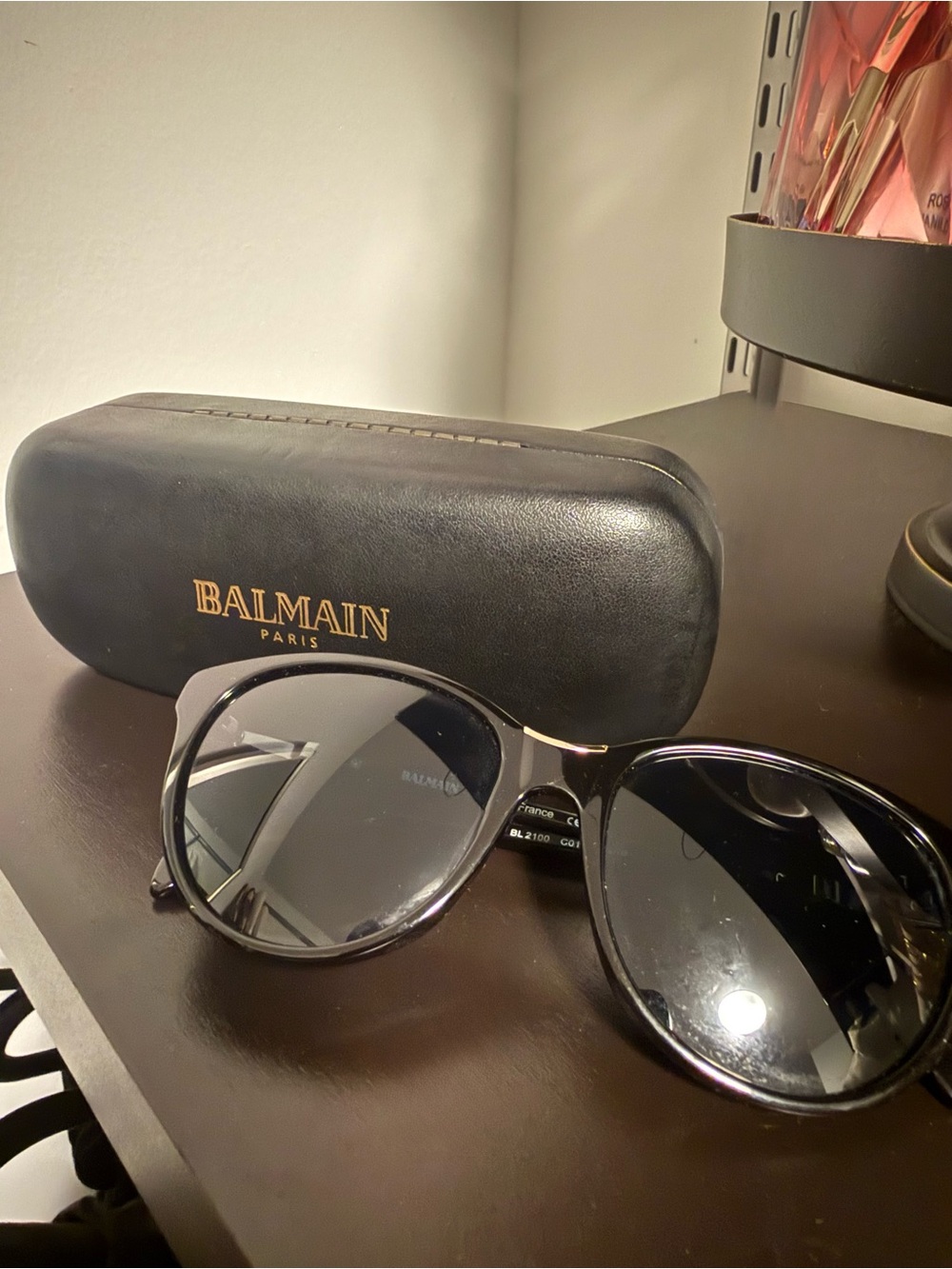 Balmain Black Women's Sunglasses with Branded Case